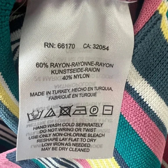 Maeve by Anthropologie Lana Striped Pencil Midi Skirt Size Small EUC - Picture 7 of 8